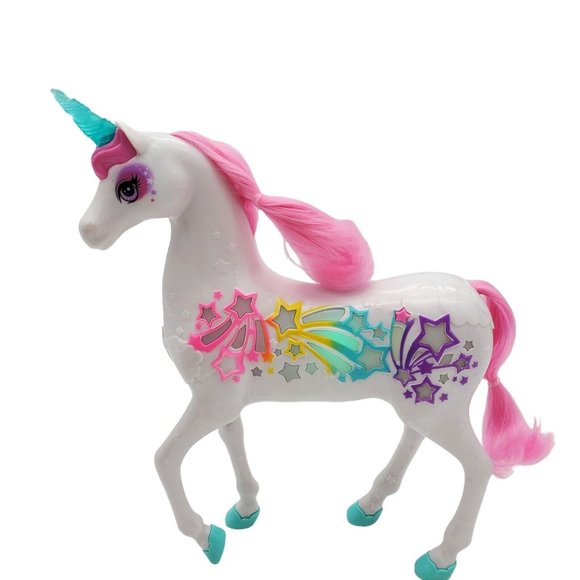 Light Up Barbie Dreamtopia Unicorn Horse Doll Sounds Sound Effects Rainbow Stars - Picture 4 of 8